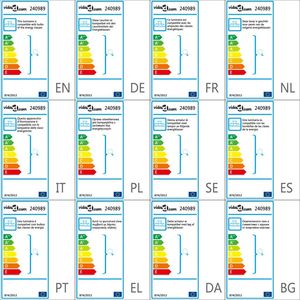 Plafonnier avec abat-jour en verre ellipsoïde pour 6 ampoules E14 Éclairage intérieur haut de gamme - Product Image 6