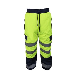 Men's Lightweight High-Waist Reflective Safety <b>Work</b> Trousers Custom Multi-Tool Pockets Enhanced Visibility Safety Pants - Product Image 4