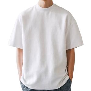 T-shirts à col rond en molleton de coton épais pour hommes Impression personnalisée de haute qualité respirante Motif à carreaux vierge - Product Image 1