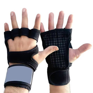 Poignées de main sans doigts en néoprène et cuir, légères et durables, antidérapantes, pour la gymnastique, les tractions, la musculation et le cross-training - Product Image 1