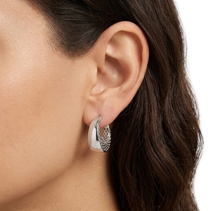Pendientes de aro clásicos de plata 925 para mujer, joyería bohemia minimalista para aniversario, boda y moda diaria - Product Image 2