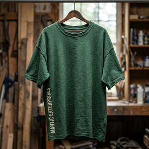 เสื้อยืดคอตตอนสตรีทแวร์วินเทจทรงโอเวอร์ไซส์ ไหล่ตก พิมพ์ลายคุณภาพสูง เนื้อผ้าหนา เสื้อยืดผู้ชาย - Product Image 1