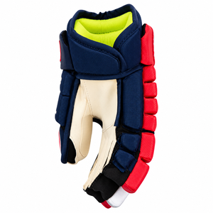 Gants de hockey sur glace IBERIA Premium personnalisés bleu marine et rouge |   Gants de protection pour joueurs de hockey |   Vente en gros OEM - Product Image 3