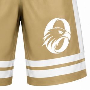 Shorts de hockey sur glace sublimés kaki pour hommes, en polyester rayé, vêtements de sport performants, uniforme d'entraînement et de match pour équipes sportives - Product Image 5