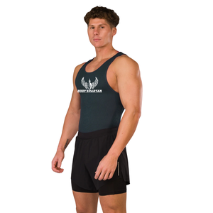 Camiseta sin mangas acanalada para hombre, color verde azulado oscuro, ajuste atlético, chaleco de gimnasio, ligera, para entrenamiento físico, informal, esencial para el verano - Product Image 6