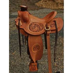 Selle de course en cuir de qualité supérieure avec arceau en bois pour accessoires d'équitation, selle anglaise artisanale - Product Image 5