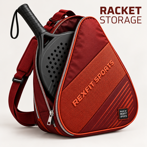Bolsa deportiva para raqueta de pádel con correa acolchada para el hombro, panel frontal con gráfico personalizado, doble cremallera, estuche para equipo deportivo. - Product Image 2