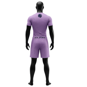 Ensemble de t-shirt et short de compression pour homme, violet lavande et noir, séchage rapide, extensible, fitness, gym, entraînement, course à pied, athlétique - Product Image 1