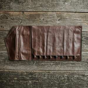 Étui à couteaux en cuir 100% cuir véritable, écologique, portable, professionnel, classique, personnalisable, LKR-0210 - Product Image 4