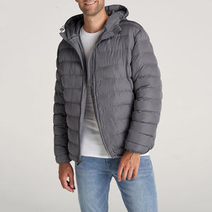 Men <b>Warm</b> <b>Waterproof</b> Breathable Hooded Bubble Jacket Lightweight Quilted Full Zip Casual Outdoor Winter Regular Fit Fashion - Product Image 3