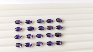 Piedras Ovaladas Facetadas de Iolita Azul Natural AAA de 6x8 mm, Piedras Preciosas Sueltas Calibradas, Lote al por Mayor para la Fabricación de Joyas - Product Image 2