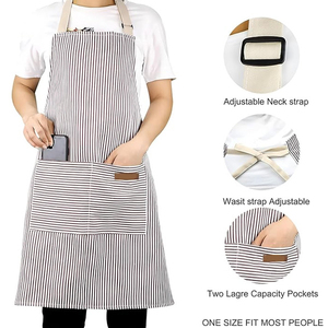 Delantal de cocina ajustable con correa para la cintura, delantal de cocina para hombres y mujeres, para cocinar, hornear, uso en restaurantes - Product Image 3