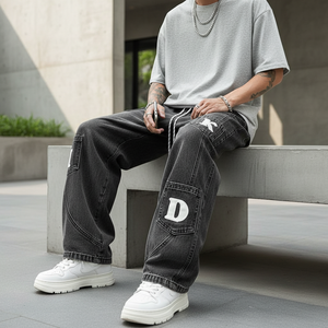 Pantalones Vaqueros de Mezclilla Personalizados para Hombre, Corte Recto Vintage, Calidad Premium, Estilo Casual, Jeans de Moda al por Mayor - Product Image 5