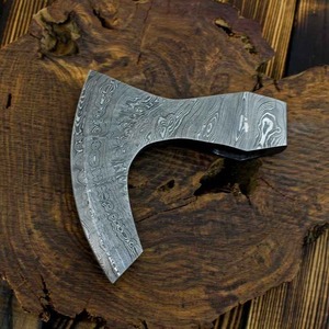Handmade Tomahawk Axe <b>Head</b> Forged Steel Damascus Pattern Survival Use DIY hatchet DIY Handy for camping Handcrafted axe - Product Image 3