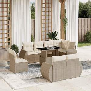 Conjunto de Sofás de Jardín Color Beige - Product Image 1