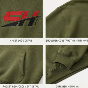 Sudadera con Capucha para Hombre, Peso Máximo 450GSM, Interior Suave, Tela Relajada, Corte Holgado, Estilo Urbano, Ropa de Invierno, Sudadera Personalizada - Product Image 4