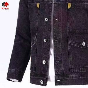เสื้อแจ็คเก็ตยีนส์ผู้ชายติดกระดุมด้านหน้า ออกแบบเองได้ รับผลิตแบบ OEM ODM สไตล์คลาสสิก แฟชั่นลำลอง - Product Image 6