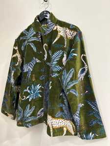 Eye Catching Luxury <b>Velvet</b> Jungle Leopard Print Jacket Handmade Boho <b>Coat</b> Cotton Lined Safari Style <b>Women</b> Blazer - Product Image 5