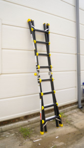 VIETLADDERS NVLB-44 Aluminum Alloy Foldable Ladders <b>with</b> Manual <b>Lock</b> Mechanism Black <b>Wheels</b> Safety 150kg Load Capacity - Product Image 6