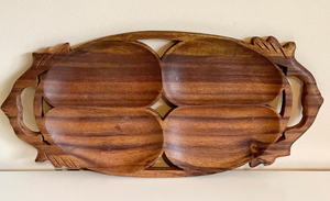 Bandeja de Servir de Madera Hecha a Mano con 4 Compartimentos - Product Image 2