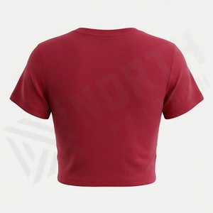 Camiseta Corta Premium para Mujer, Corte Regular, Color Personalizado, Manga Corta Informal, Ropa Básica de Moda - Product Image 2