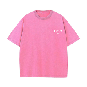 Best Quality Factory Price Men's Oversized T Shirt Acid Washed 100% Cotton Heavy <b>weight</b> Custom Printed Logo <b>Blank</b> T-Shirt - Product Image 4