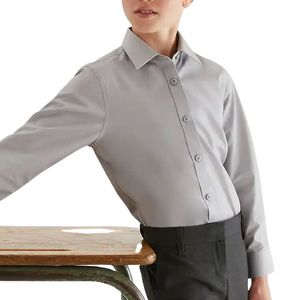 Uniforme Escolar Formal para Niños, Camisa Blanca de Manga Larga, Pantalones Oscuros, Ropa Personalizada para Estudiantes para el Aula y Eventos - Product Image 6