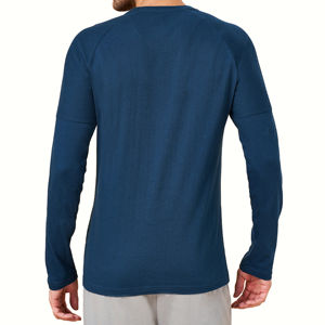 T-shirt à manches longues pour homme de haute qualité, polyester/coton, col rond, tissu en toile, respirant, décontracté, pour l'extérieur - Product Image 2