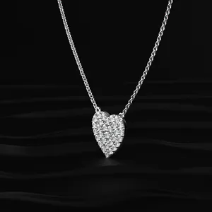 Collar de Diamantes con Corte Corazón, Collar de Diamantes Solitario en Oro Blanco de 14k con Certificado IGI de Proveedor Indio - Product Image 4