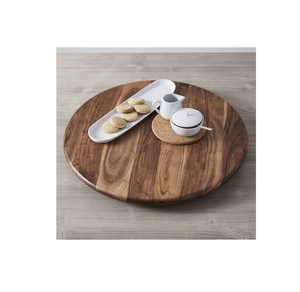 Plateau de service Lazy Susan en bois de manguier naturel, design attrayant, fabriqué en Inde, dernière conception - Product Image 5