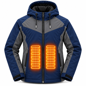 USB Rechargeable <b>Heated</b> Jacket <b>Men</b> Women Winter Outdoor Hooded Thermal <b>Coat</b> Smart Temperature Control OEM - Product Image 1