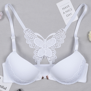 Soutien-gorge push-up avec armatures et rembourrage, fermeture frontale plongeante, combinaison dentelle, soutien-gorge dos nageur avec maintien - Product Image 3