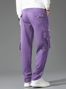 Pantalon cargo de jogging décontracté pour homme, taille haute, en toile, séchage rapide, taille élastique, coupe droite – Nouvelle collection hiver, vente flash - Product Image 2