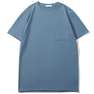 Camiseta de Cuello Redondo para Hombre, Diseño Personalizado OEM, con Bolsillo Frontal, 100% Algodón, Secado Rápido, Transpirable, para Uso Diario Informal - Product Image 3