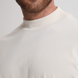 250GSM Heavyweight T-shirt Men 100% Cotton Oversized <b>Tshirt</b> Custom Embroidery Logo Drop Shoulder T Shirt for Men - Product Image 3