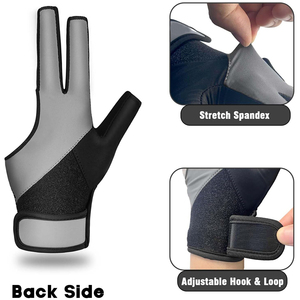 Unique Design Multi Color Custom Made Sports Snooker <b>Gloves</b> for Men and Women High Quality <b>Moisture</b> Wicking Non-Slip 3 Fingers - Product Image 4