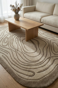 Tapis en laine faits main de luxe en gros pour salon et chambre à coucher – Moquette douce pour l'exportation - Product Image 2