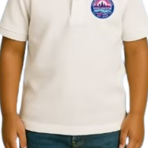 Polo brodé blanc pour garçon, décontracté, à manches courtes, pour l'école, confortable, style de vie, vêtement supérieur - Product Image 6