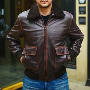 Distressed Coated Vintage Brown Leather Jacket <b>Men</b> Retro Biker Look Stand Collar Hooded - Product Image 5