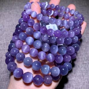 Natural Crystal Kunzite <b>Bracelet</b> Lavender Spodumene Beaded Healing Gemstone Jewelry Stretch Self <b>Love</b> Gift For Women - Product Image 1