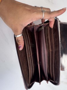 Cowhide <b>Fur</b> Wallet for Women Hair on Hide Leather Purse New Design Clutch Card Phone Case Western Clutch Women - Product Image 6