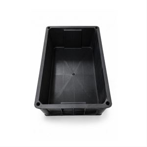 Black Rectangle PP <b>Plastic</b> Storage Box Stackable Industrial <b>Container</b> for Workshop and <b>Food</b> Packaging - Product Image 4