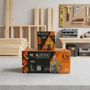 Clous de 3 1/2 pouces pour bois massif, dur et épais – Qualité construction robuste, carton de 30 kg - Product Image 1