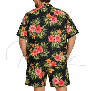 เสื้อเชิ้ตฮาวายชาย แขนสั้น พิมพ์ลายทั้งตัว สไตล์ลำลอง ใส่เที่ยวทะเล ไซส์ใหญ่พิเศษ - Product Image 3