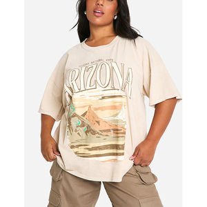 T-shirt décontracté d'été pour femme, coupe classique, 100 % coton, anti-UV, respirant, avec logo personnalisé et design uni - Product Image 1