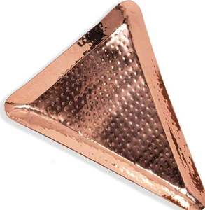 Bandeja Triangular de Cobre con Patrón Abstracto, Diseño Moderno, Bandejas Decorativas para Mesa de Comedor, Paquete Individual - Product Image 1