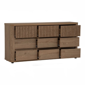 Buffet en chêne à tiroirs cannelés, style minimaliste sophistiqué, avec grand espace de rangement, idéal pour les intérieurs minimalistes - Product Image 2