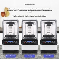 Machine à smoothies professionnelle pour salon de thé, extracteur de jus entièrement automatique, mixeur 1,8 L avec couvercle insonorisant