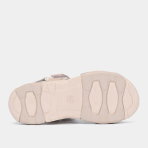 Sandales plates à brides croisées pour femmes, fermeture à boucle élastique, rose, marron, semelle extérieure en caoutchouc antidérapante, tige en nylon - Product Image 2