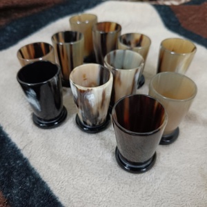 Rustic Handmade Natural Buffalo Horn Shot Cup Polished <b>Whiskey</b> Tequila Drinking Glass for Home Bar Parties and Events - Product Image 2